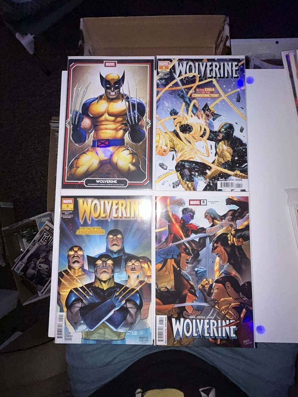 Wolverine Comic Books Lot Issues 4, 5, 6, and Variant Cover 14 (Marvel Comics)